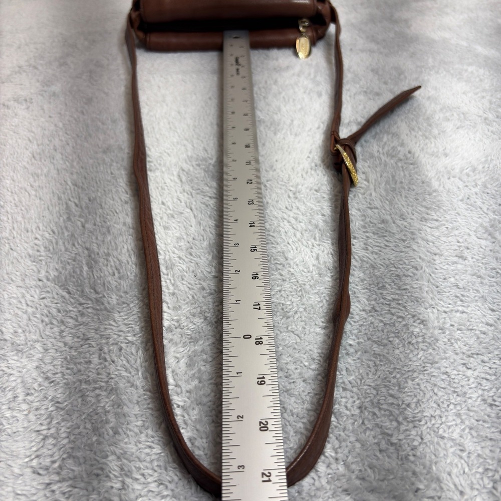 Stone Mountain Crossbody Bag Women's Brown Leather Double Flap With Zip Vintage - Picture 10 of 10